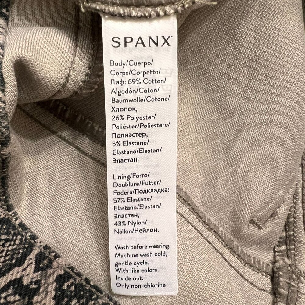 NWT Spanx Women's Jean-Ish Ankle Leggings Taupe Snakeskin Size Large - Picture 6 of 11